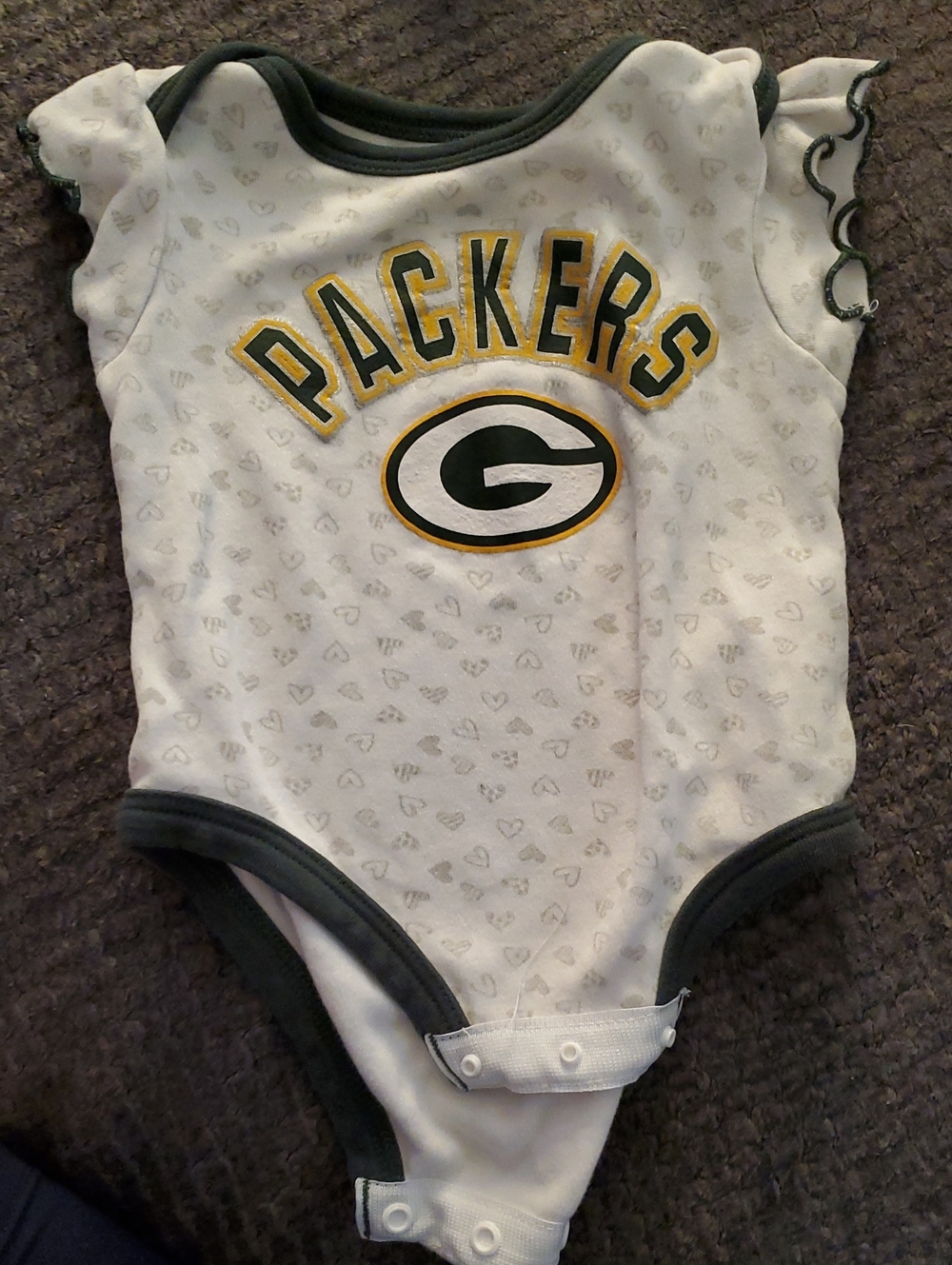 White Green Bay Packer Bodysuit